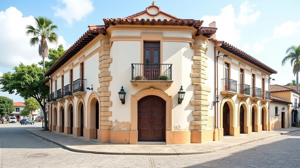 Fachada de casona colonial poncena con detalles arquitectónicos y ornamentación tradicional del siglo diecinueve