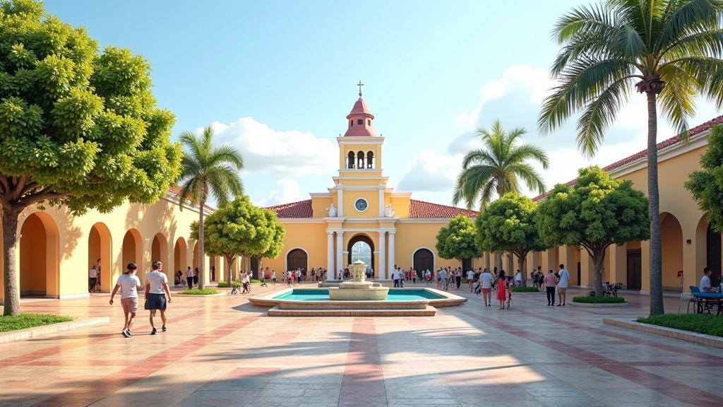 La Plaza de Ponce con su icónico Parque de Bombas y arquitectura colonial